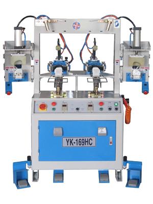 MULTI-FUNCTION TRANSVERSE TYPE COLD AND HOT TOE CAP MOULDING SHOES MACHINE(APPLY LASTED SHOES)