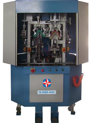 REVOLVING STYLE 4 COOLING & HEATING BACKPART MOULDING MACHINE WITH FLANGING WIPERS